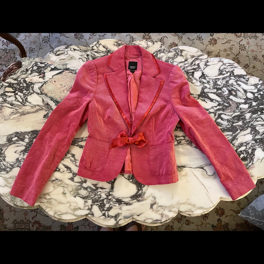 Esprit Pink Corduroy Blazer sz 0